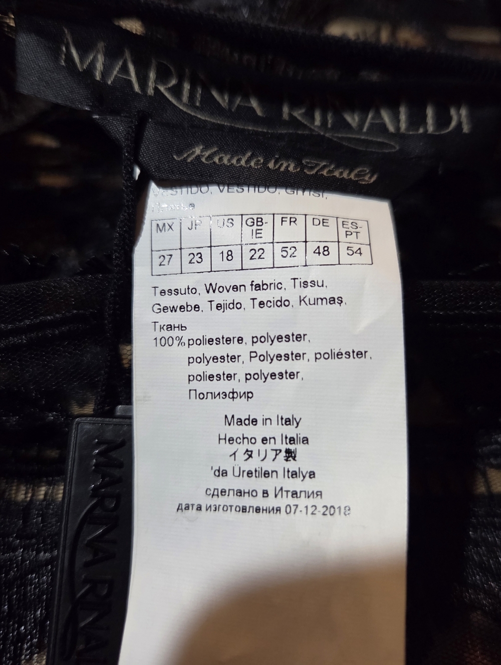 Marina Rinaldi Diaspro Black Tulle Shift Dress Shell Size 18 No Slip $765 - Picture 3 of 9